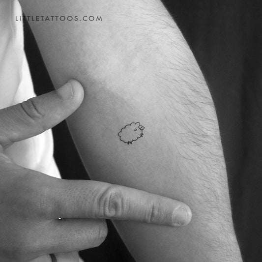 Tatuaje temporal de ovejita - Juego de 3