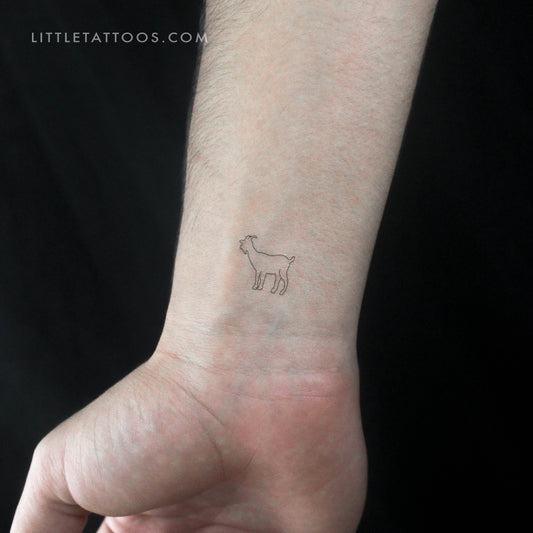 Tatuaje temporal de cabra pequeña - Juego de 3