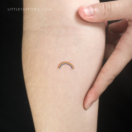 Tatuaje temporal de arcoíris pequeño - Juego de 3