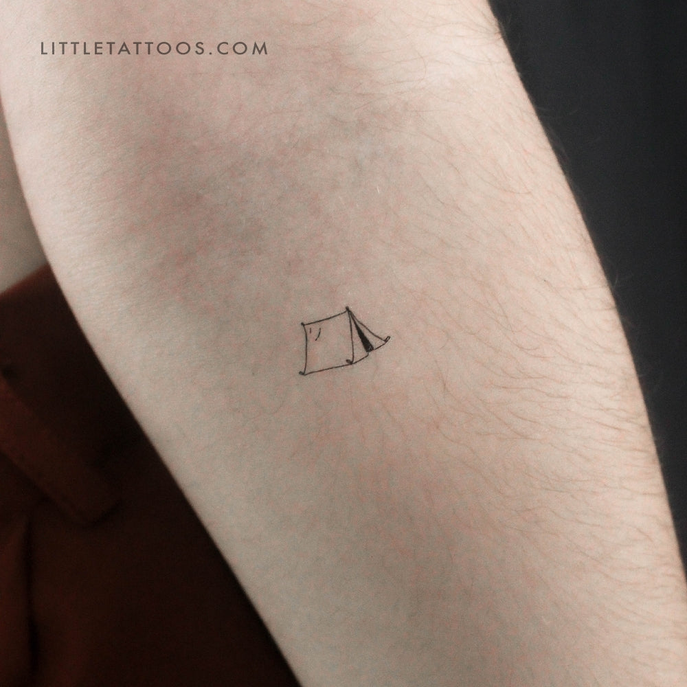 Tatuaje temporal de tienda de campaña - Juego de 3