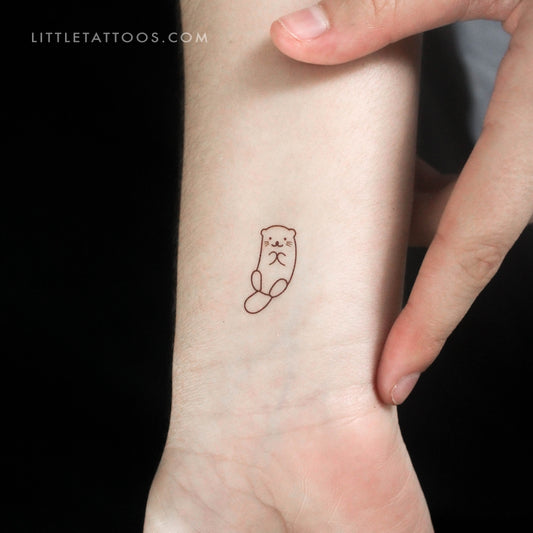 Tatuaje temporal de nutria - Juego de 3