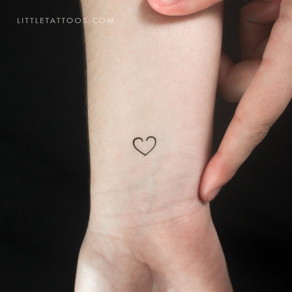 Open Heart Temporary Tattoo - Set of 3