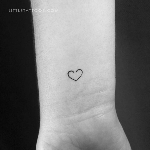 Open Heart Temporary Tattoo - Set of 3