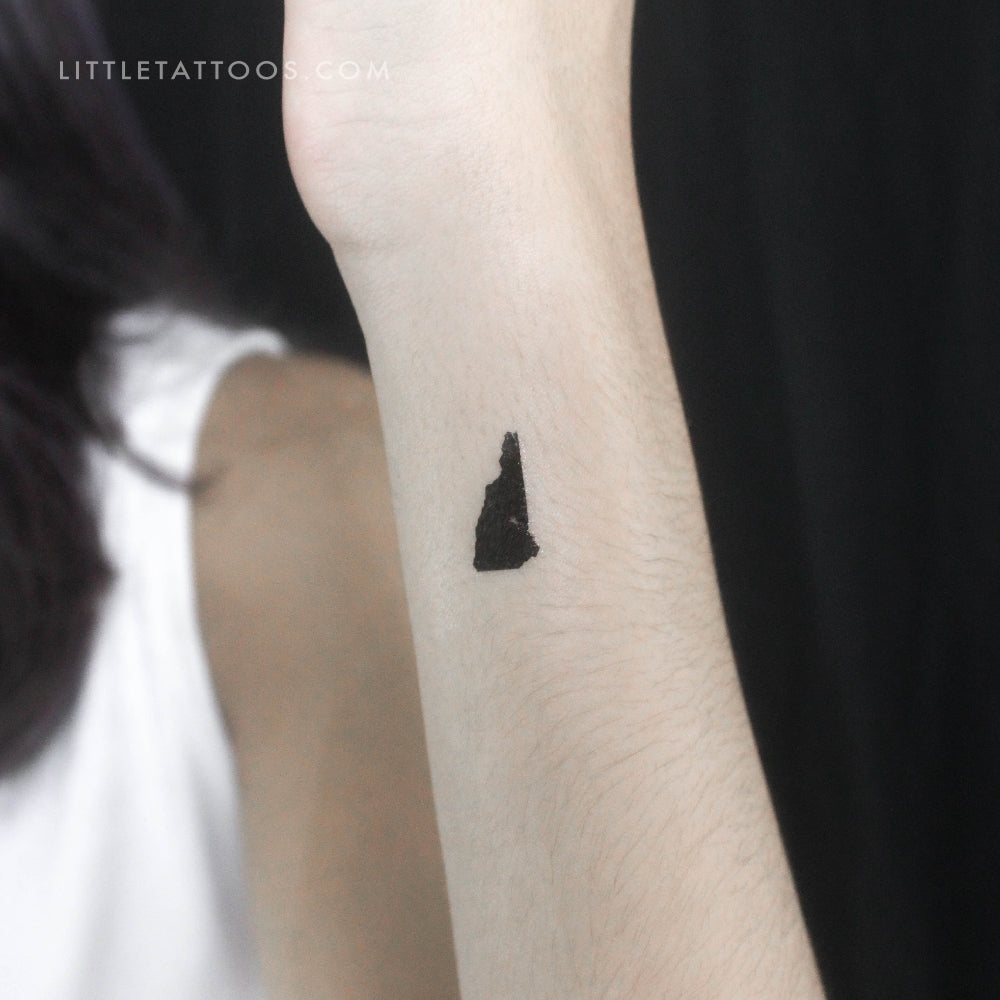 Tatuaje temporal del mapa de New Hampshire (juego de 3)