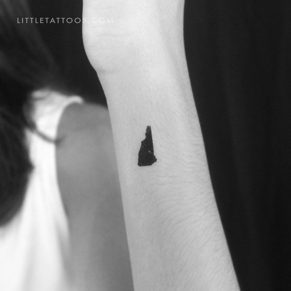 Tatuaje temporal del mapa de New Hampshire (juego de 3)