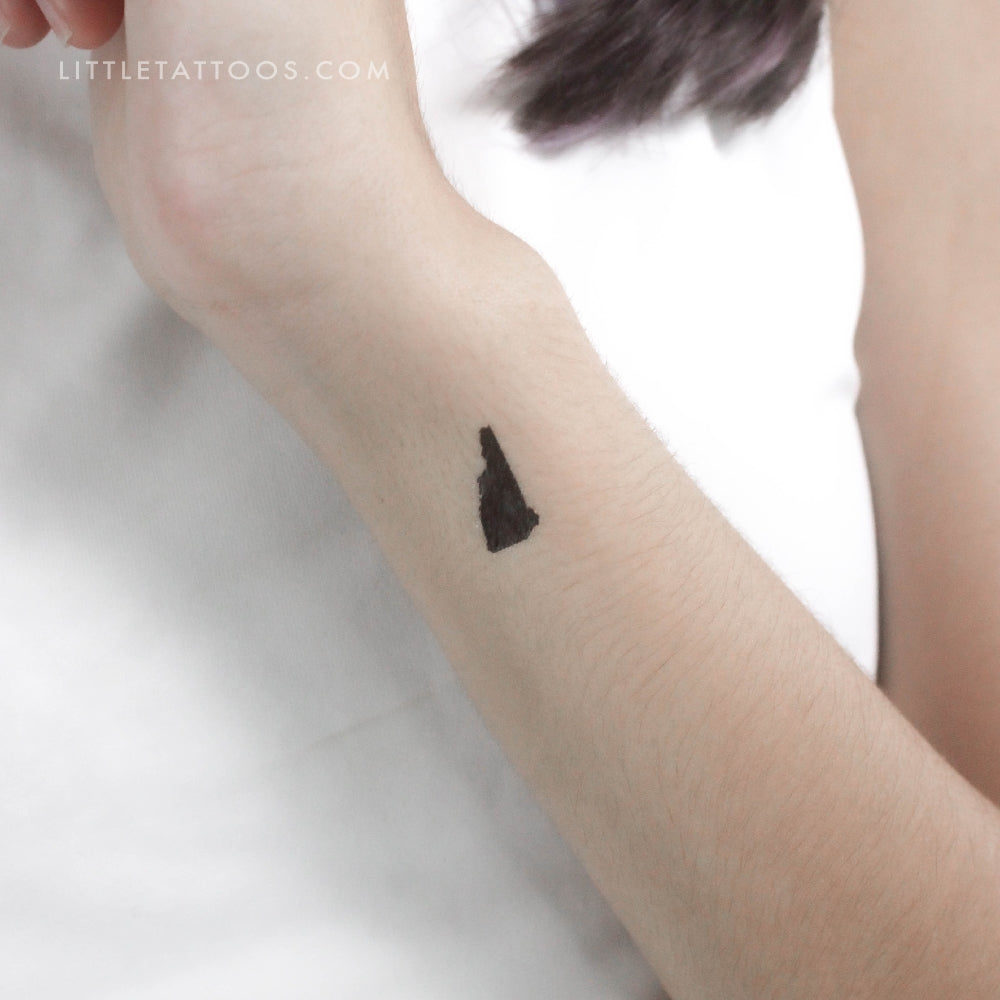 Tatuaje temporal del mapa de New Hampshire (juego de 3)