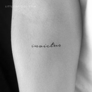 Invictus Temporary Tattoo - Set of 3