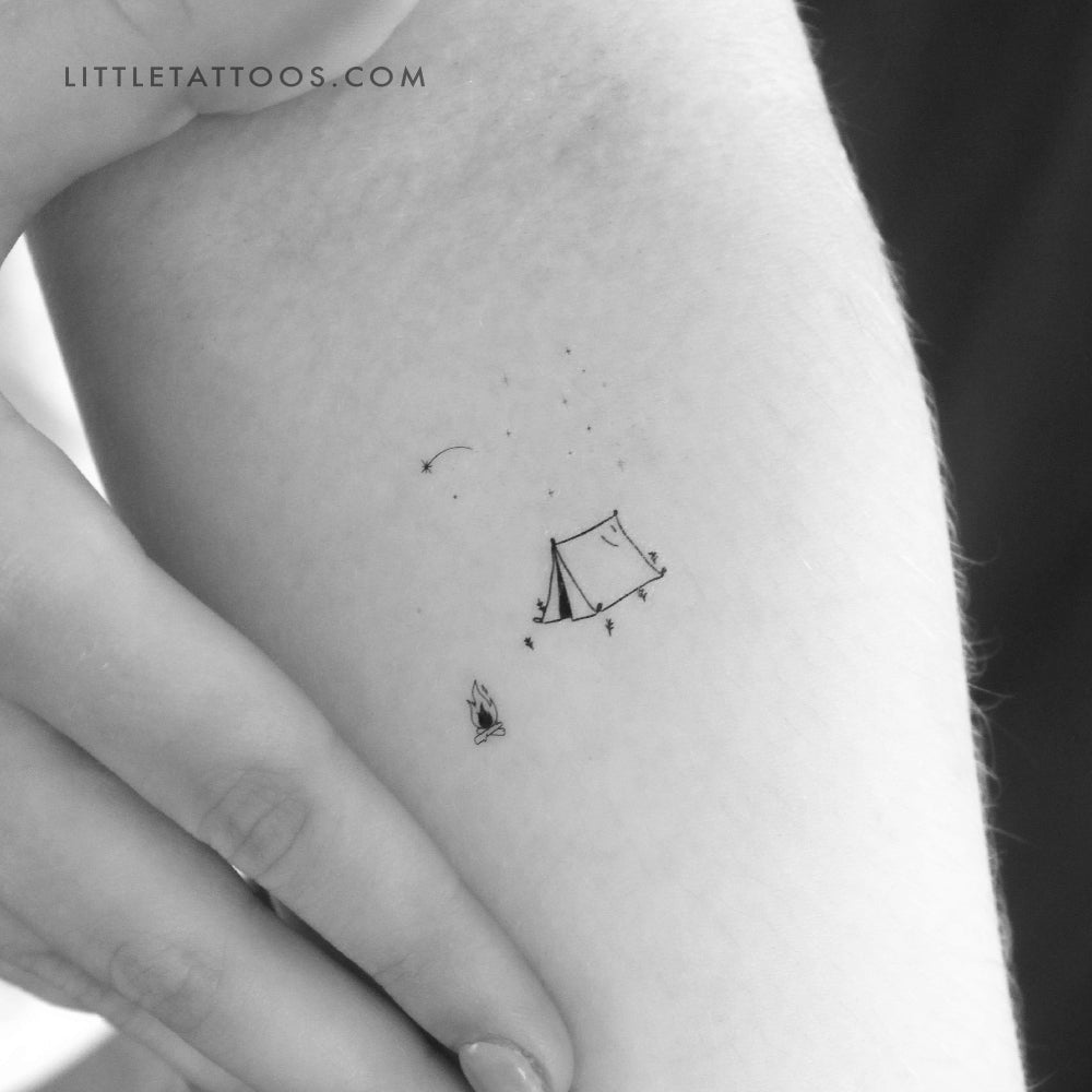 Tatuaje temporal de camping - Juego de 3