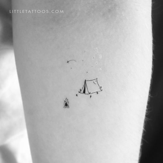 Tatuaje temporal de camping - Juego de 3