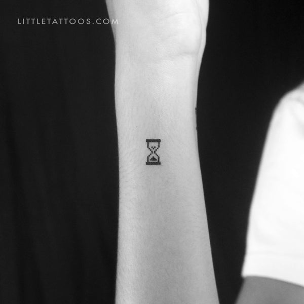 Wait Cursor Hourglass Temporary Tattoo - Set of 3