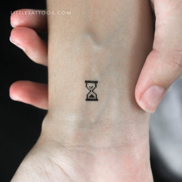 Wait Cursor Hourglass Temporary Tattoo - Set of 3