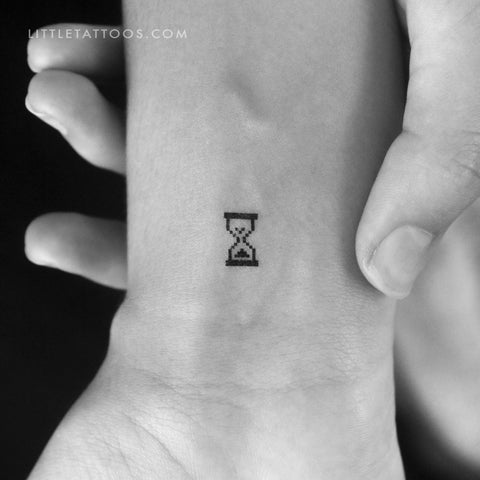 Wait Cursor Hourglass Temporary Tattoo - Set of 3