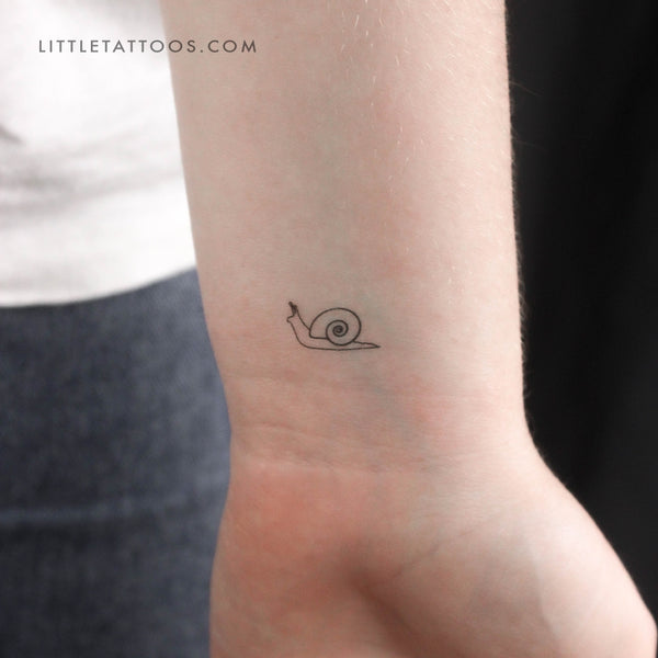 Minimalist Snail Temporary Tattoo - Set of 3