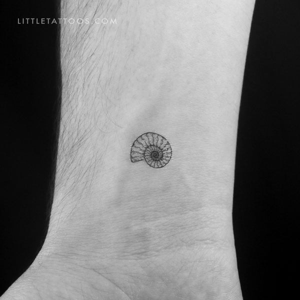 Ammonite Temporary Tattoo - Set of 3