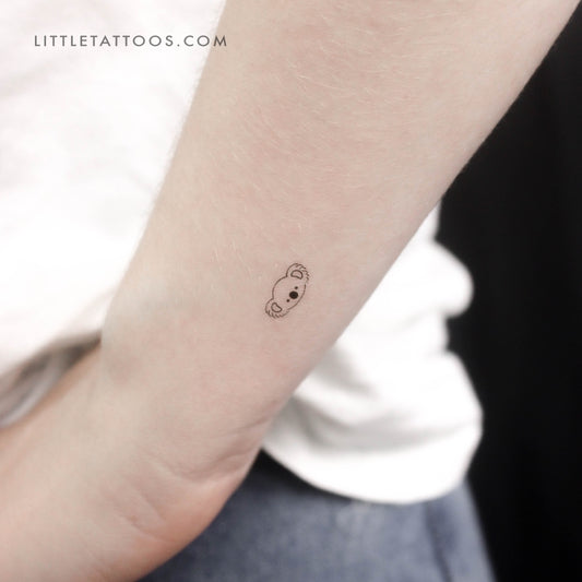 Tatuaje temporal de cara de koala (juego de 3)