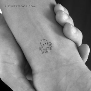 Little Octopus Temporary Tattoo - Set of 3