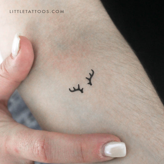 Tatuaje temporal minimalista de astas - Juego de 3