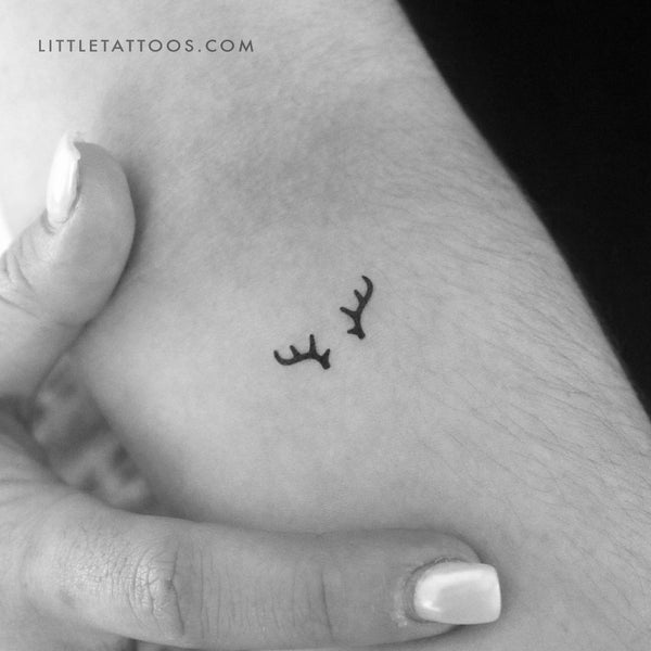 Minimalist Antlers Temporary Tattoo - Set of 3