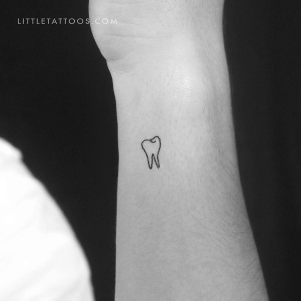 Tiny Tooth Temporary Tattoo - Set of 3