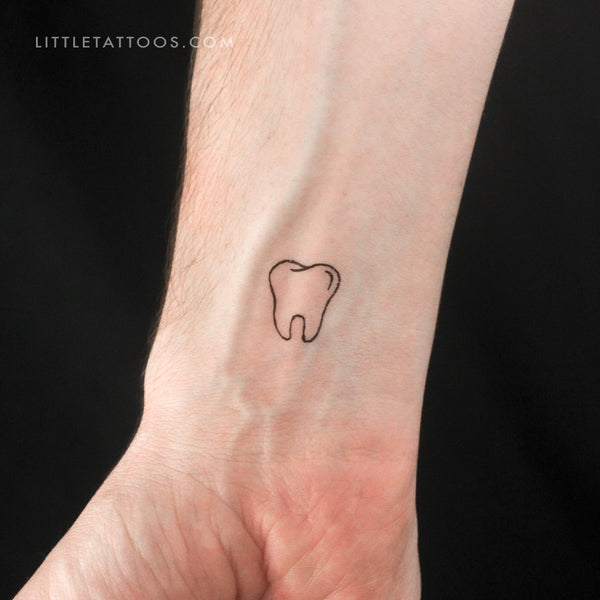 Tooth Temporary Tattoo - Set of 3