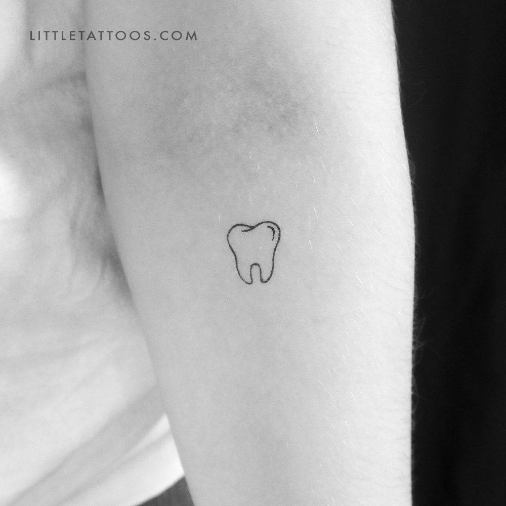 Tooth Temporary Tattoo - Set of 3