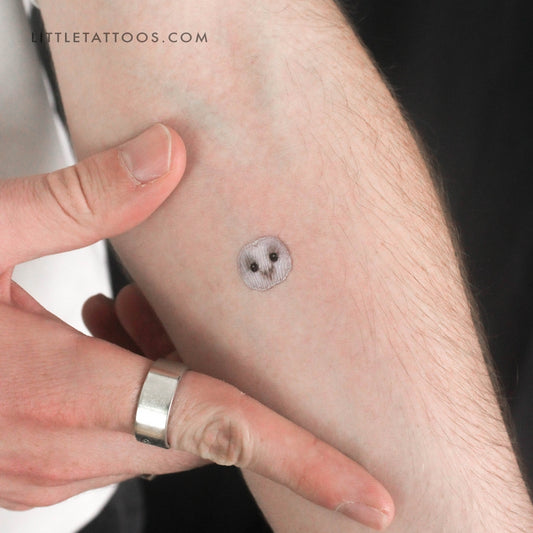 Tatuaje temporal de cara de lechuza común (juego de 3)