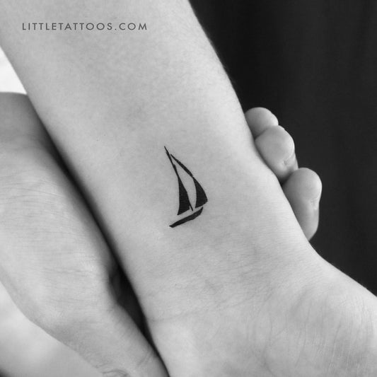 Tatuaje temporal de velero - Juego de 3