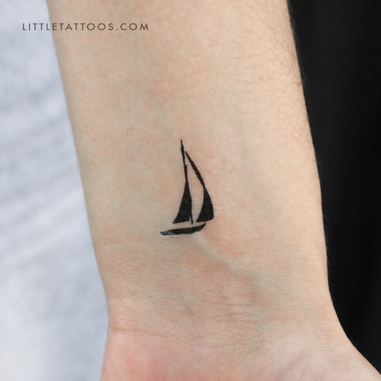 Tatuaje temporal de velero - Juego de 3
