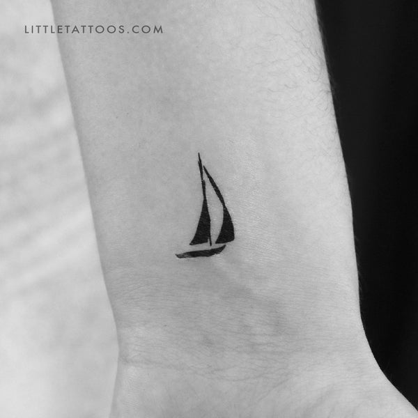 Sailboat Temporary Tattoo - Set of 3