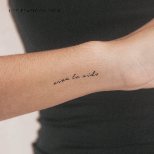 Tatuaje temporal pequeño "Viva la Vida" - Juego de 3