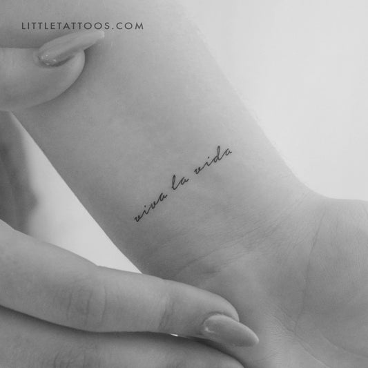 Tatuaje temporal pequeño "Viva la Vida" - Juego de 3