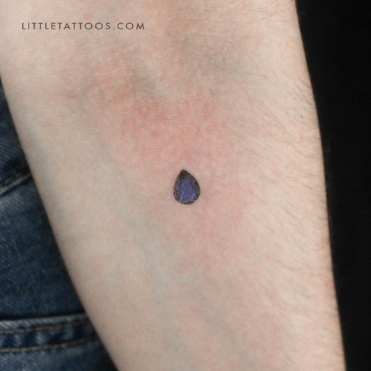 Tatuaje temporal de pera azul zafiro (juego de 3)
