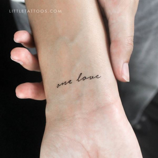 One Love Temporary Tattoo - Set of 3