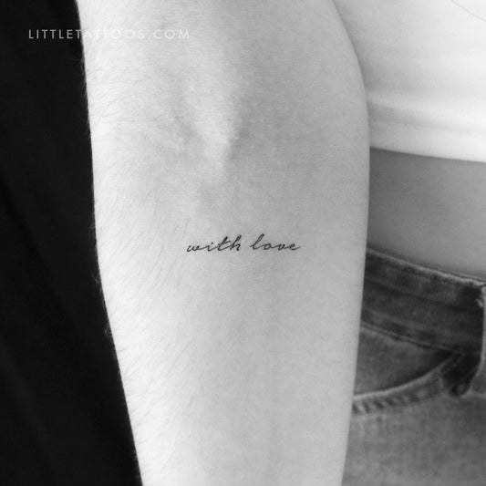 Tatuaje temporal "Con amor" - Juego de 3