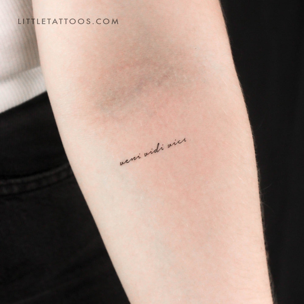 Tatuaje Temporal Veni Vidi Vici - Conjunto de 3