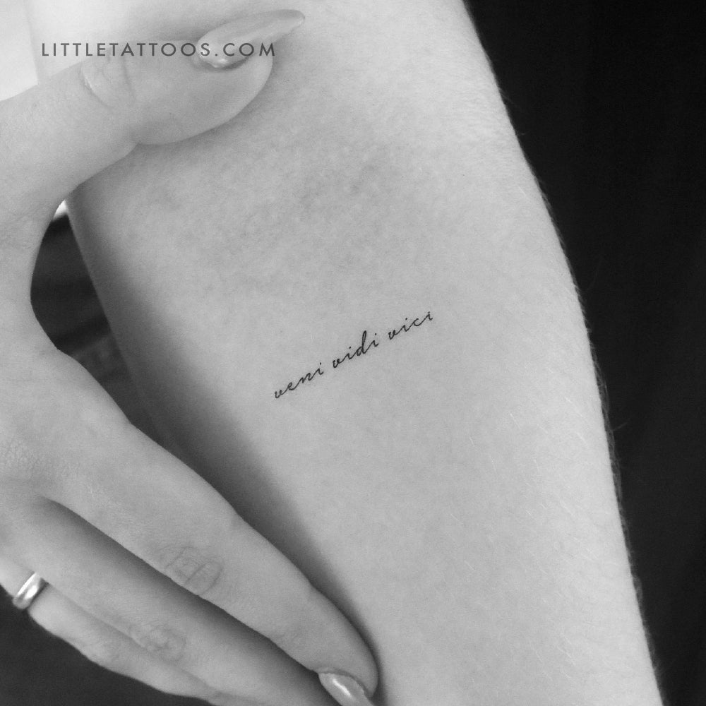 Tatuaje Temporal Veni Vidi Vici - Conjunto de 3