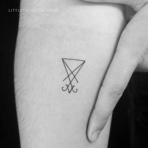 The Sigil Of Lucifer Temporary Tattoo - Set of 3