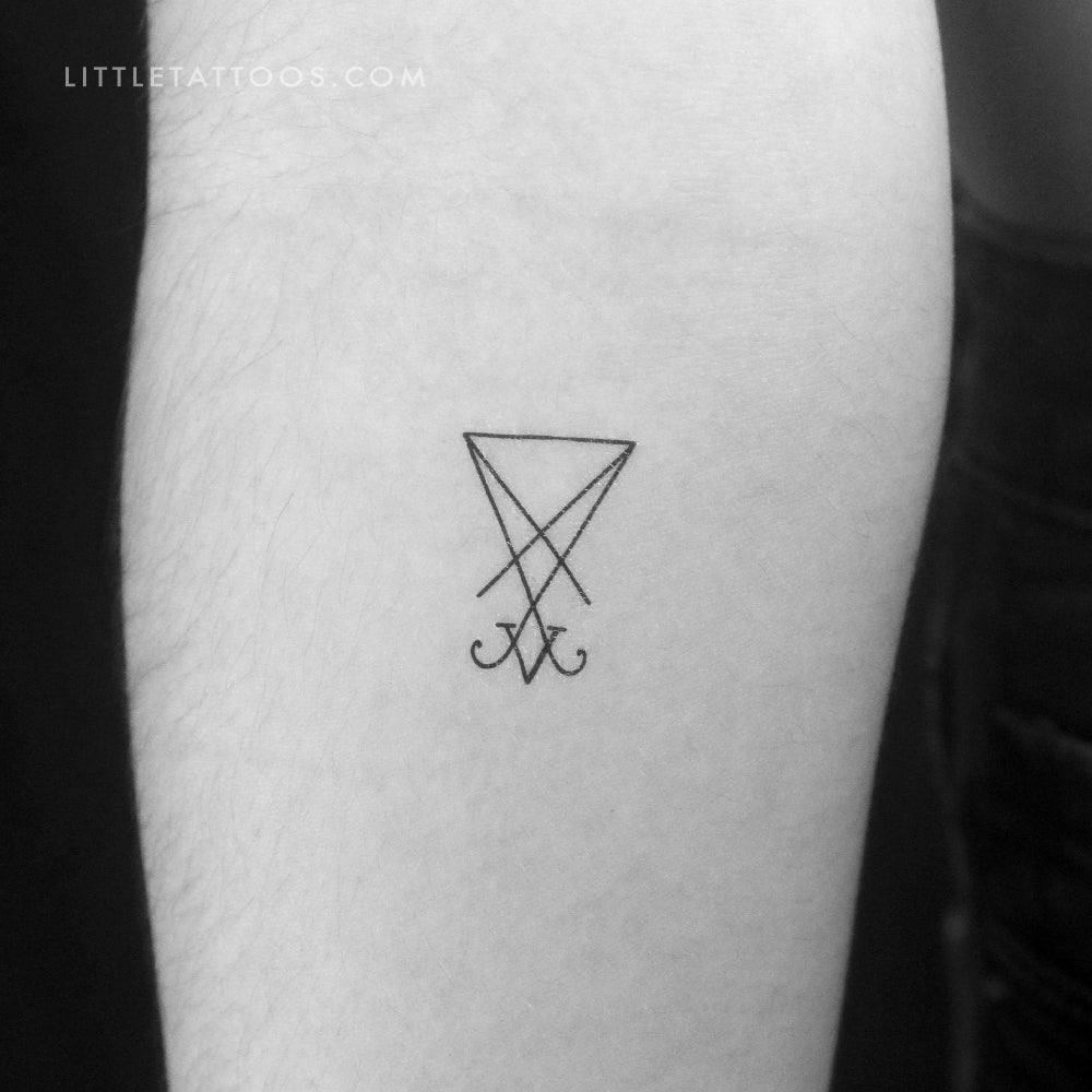 The Sigil Of Lucifer Temporary Tattoo - Set of 3