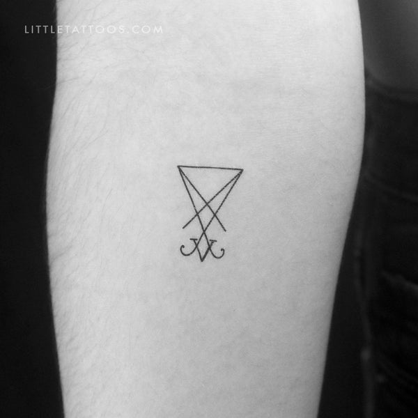 The Sigil Of Lucifer Temporary Tattoo - Set of 3