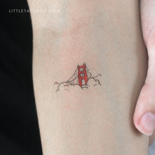 Tatuaje temporal de Golden Gate - Juego de 3