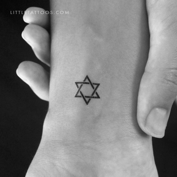 Interlaced Hexagram Temporary Tattoo - Set of 3