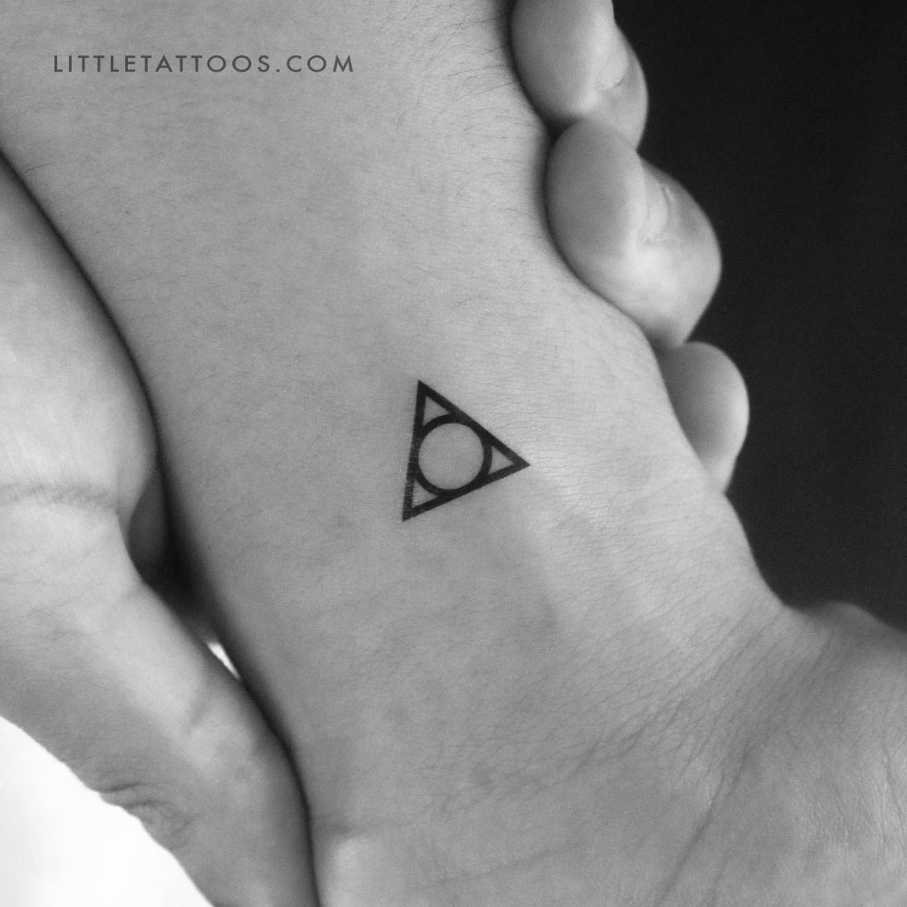 Solomonic Triangle Of Art Temporary Tattoo - Set of 3