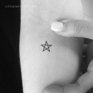 Pentagram Temporary Tattoo - Set of 3