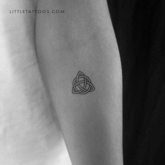 Small Interlaced Trinity Knot Temporary Tattoo - Set of 3