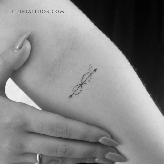 Infinity Arrow Birds Temporary Tattoo - Set of 3