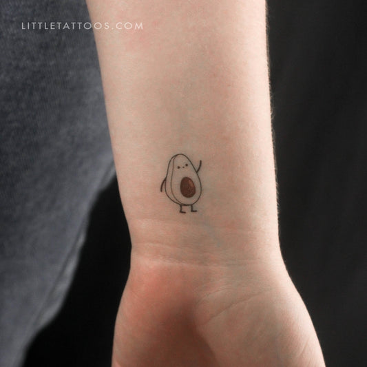 Tatuaje temporal de aguacate y semilla desiguales (juego de 3)