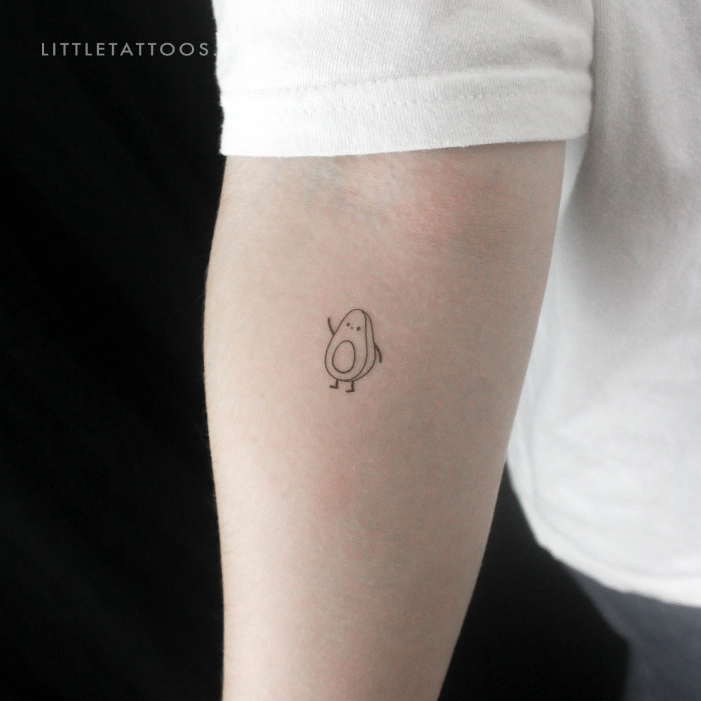 Tatuaje temporal de aguacate desigual (juego de 3)