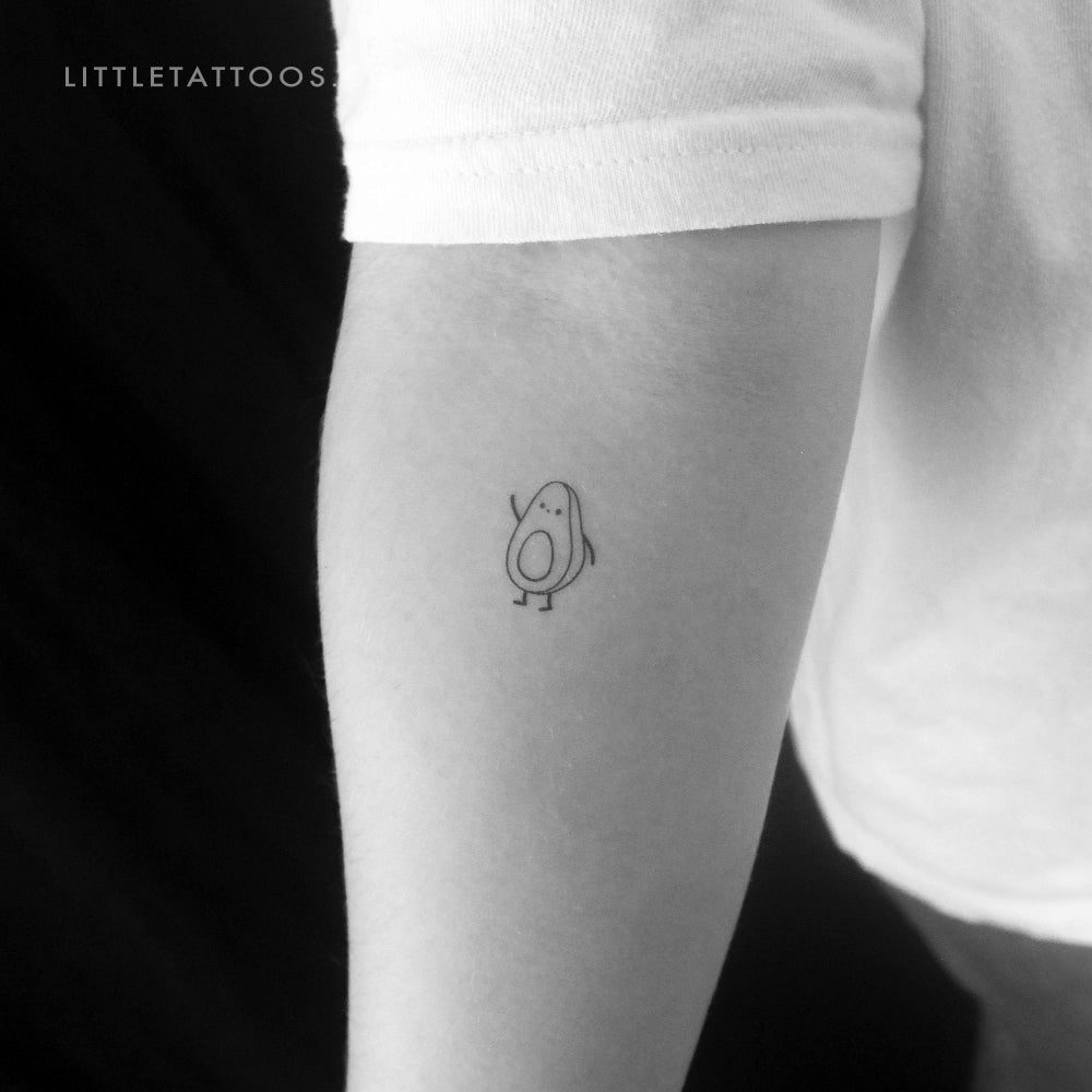 Tatuaje temporal de aguacate desigual (juego de 3)