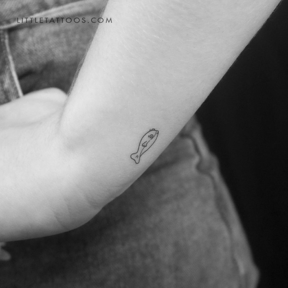 Tatuaje temporal de pez globo - Juego de 3