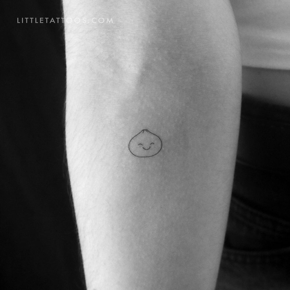 Smiley Dumpling Temporary Tattoo - Set of 3